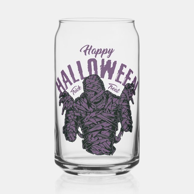 Verre de momie d'Halloween - Éffrayant violet (Recto)