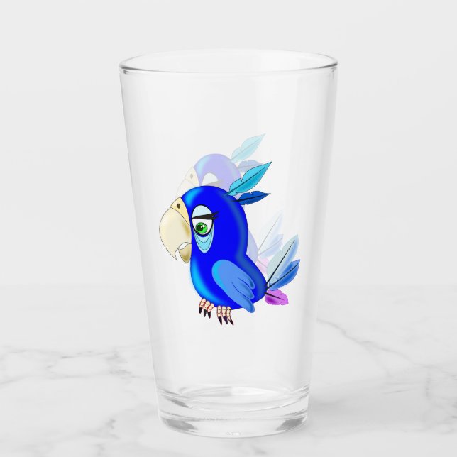 Verre de perroquet bleu (Devant)