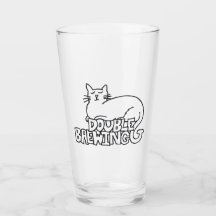 Verre de pinte de chat d'ensemble de brassage de