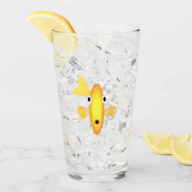 Verre de poisson d'or (Devant glace)