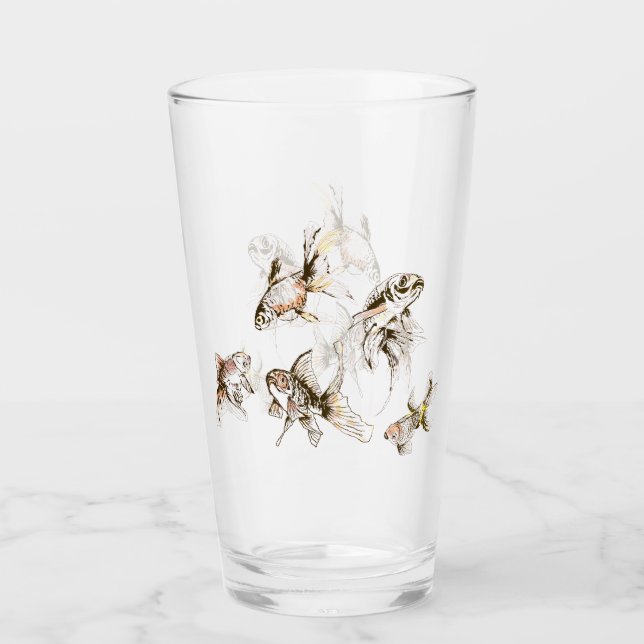 Verre de poisson d'or - Peinture (Devant)