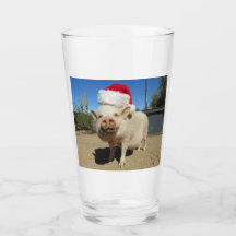 Verre de porc père Noël