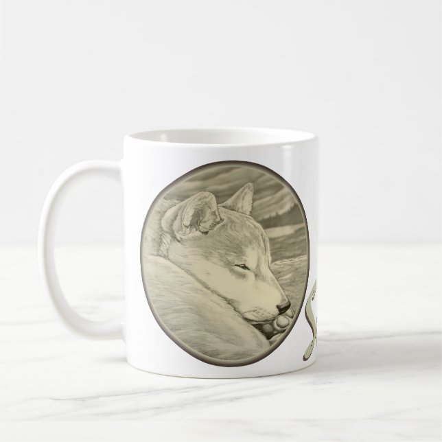 Verre de Shiba Inu de tasse de café de tasse de (Gauche)