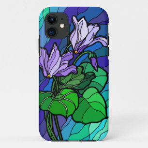 Verre de taches violet fleur iPhone 5 Coque