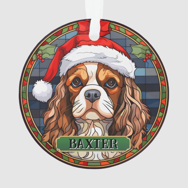 Verre de teint personnalisé Cavalier King Charles (dos)