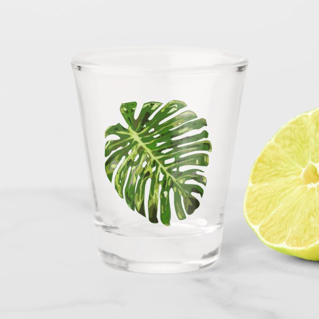 Verre de tir à la feuille tropicale (Devant)