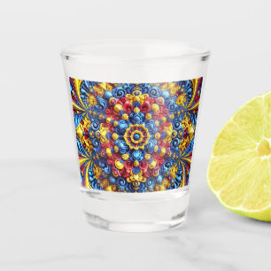 Verre de tir aux couleurs roumaines