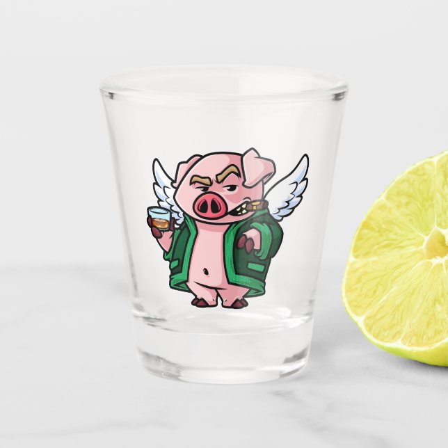 Verre de tir de cochon volant (Devant)