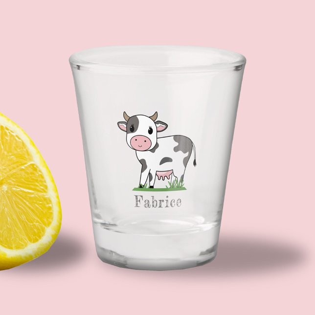 Verre de tir de la vache mignonne (Cute Cow Shot Glass)