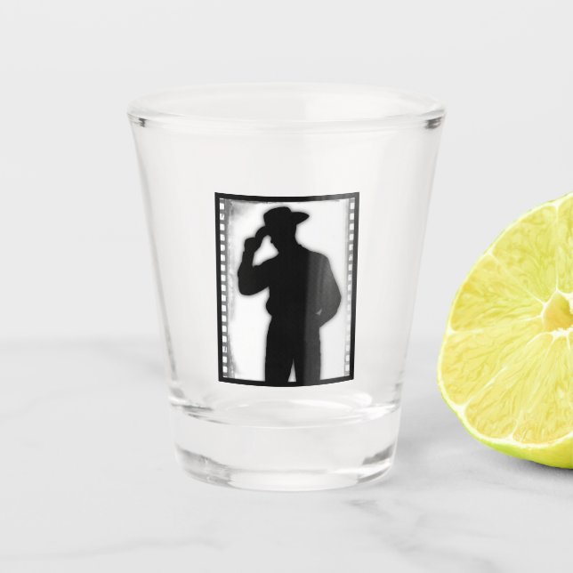 Verre de tir en silhouette de cowboy (Devant)