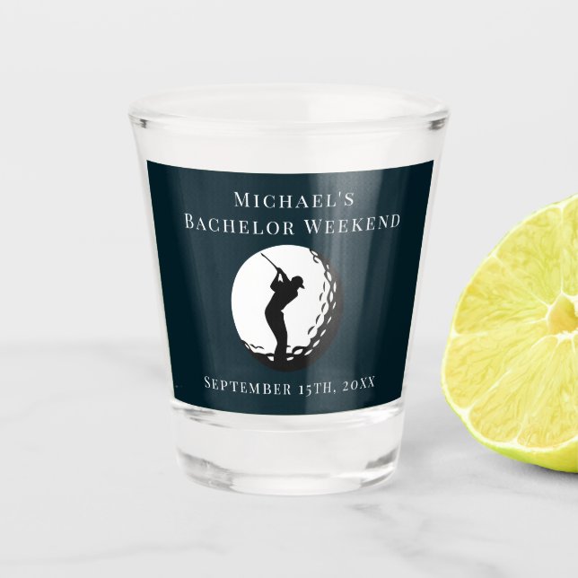 Verre de tir personnalisé | Bachelor Golf Week-end (Devant)