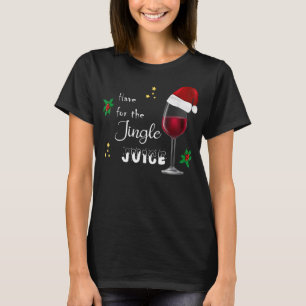 Verre De Vin De Noël Avec Un T-shirt Jus De Jingle