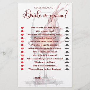 Verre de vin rouge Fête des mariées Jeu