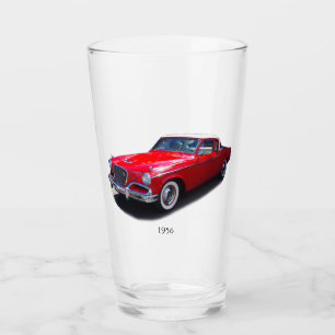 Verre de voiture classique rouge 1956