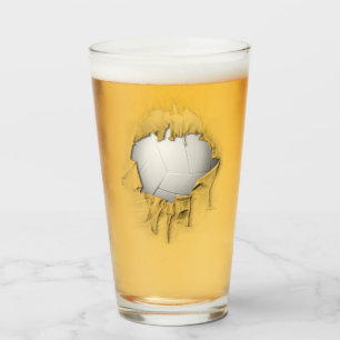 Verre de volley-ball déchiré