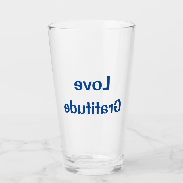 Verre d'eau HADO - Amour Gratitude - Dr Emoto (Devant)