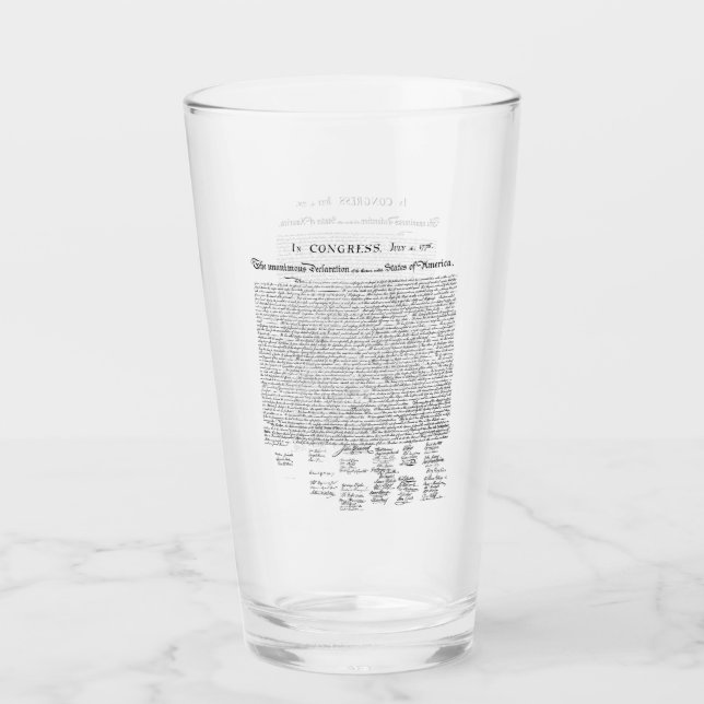 Verre Déclaration d'indépendance (Devant)