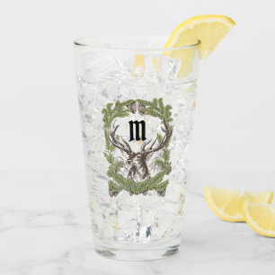 Verre Deer Buck Pine Garland Monogram Man Cave Lodge