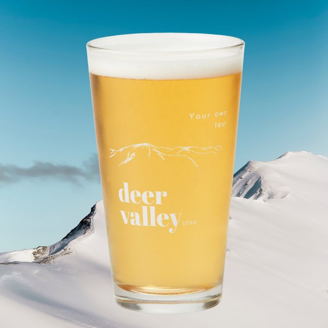 Verre Deer Valley Utah montagne griffonnée  (Créateur téléchargé)