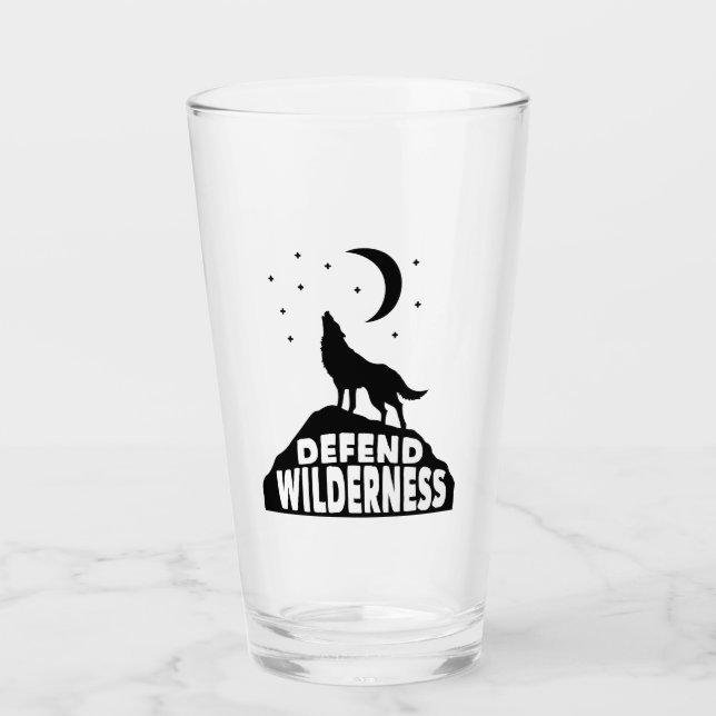 Verre Défendre la lune de loup sauvage (Devant)