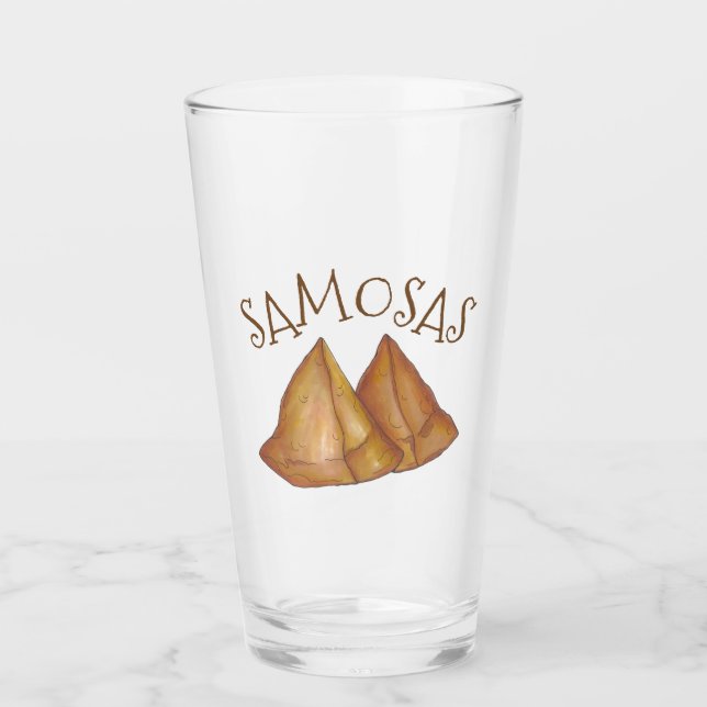 Verre Délicieuses Samosas Pâtisseries indiennes (Devant)
