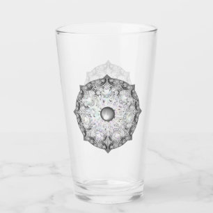 Verre Dentelle en céramique grise et flocon de neige