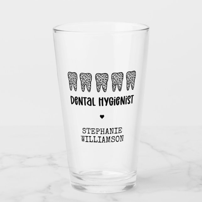 Verre Dentis hygiénistes dentaires personnalisés Emprein (Devant)