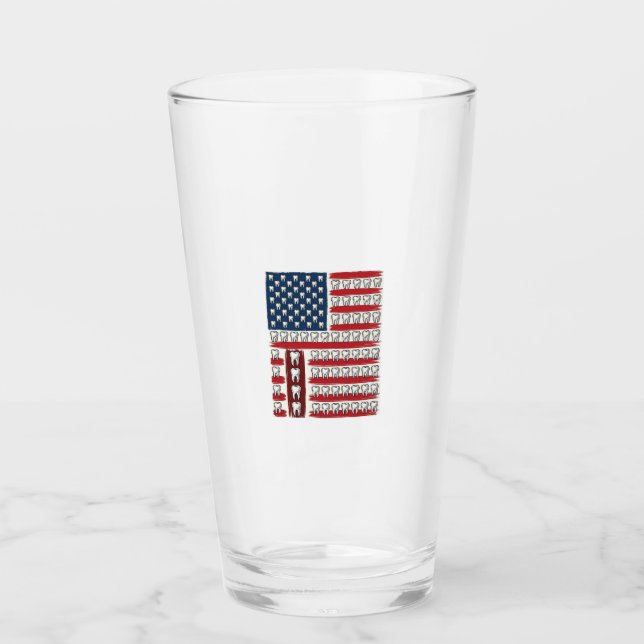 Verre Dentiste Patriotique Dent Drapeau (Devant)