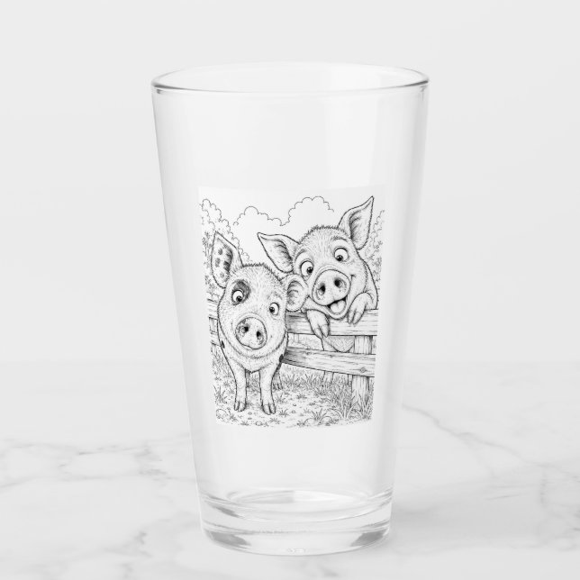 Verre des amis cochons fantastiques (Devant)