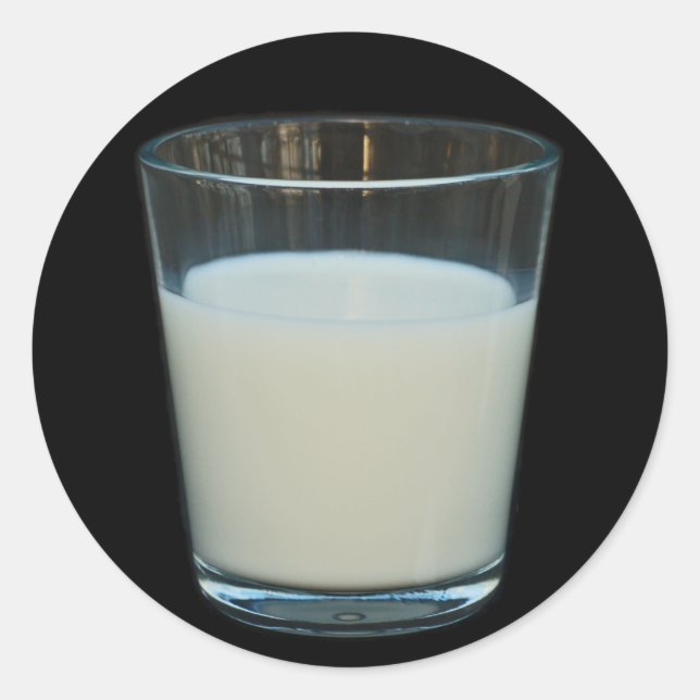 Verre des autocollants de lait (Devant)