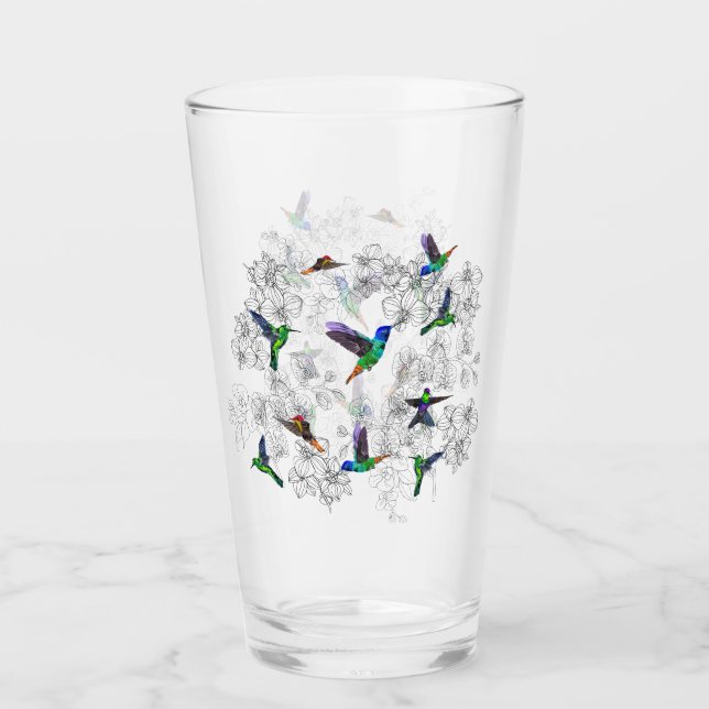 Verre des oiseaux de printemps (Devant)