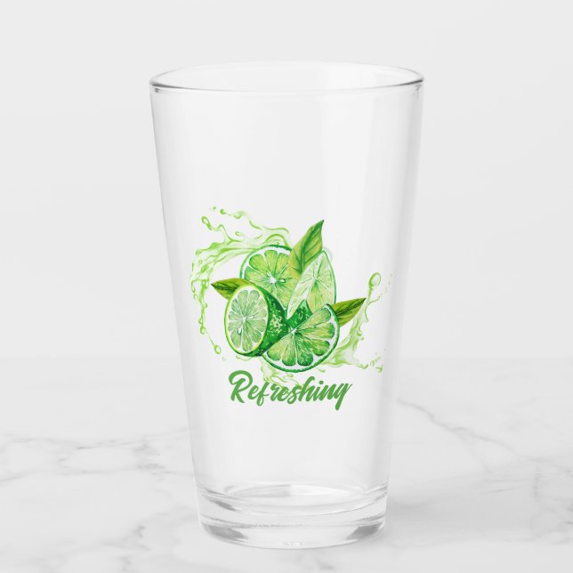 Verre Design Citron-Lime Frais (Devant)