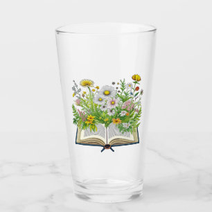 Verre Design Cottagecore vintage avec fleurs sauvages