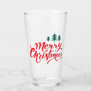 Verre Design de Noël avec arbres