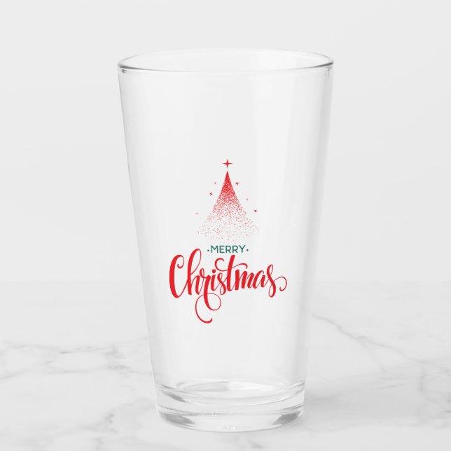 Verre Design de Noël avec étoiles (Devant)