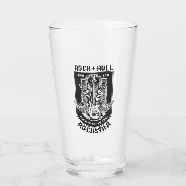 Verre Design Guitar Rock (Devant)