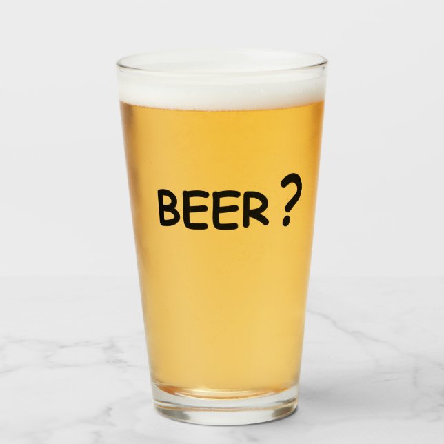 Verre Design pour les amateurs de bière (Devant (rempli))