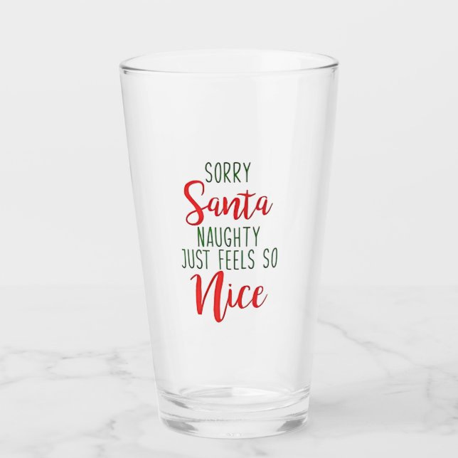Verre Désolé Santa, vilain ça fait tellement de bien (Devant)