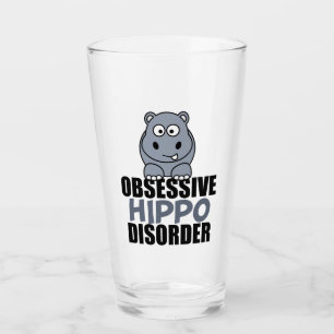 Verre Désordre obsédant drôle d'hippopotame