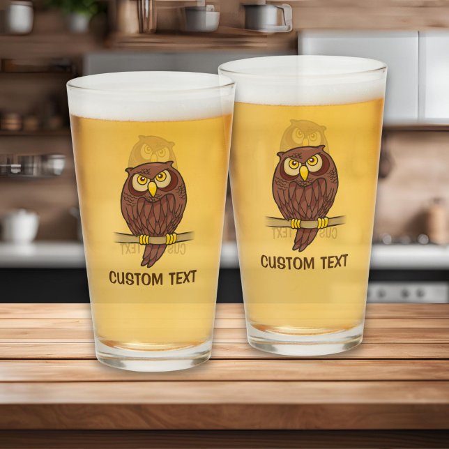 Verre Dessin animé de hibou (Créateur téléchargé)