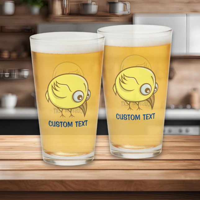 Verre Dessin animé d'oiseau jaune (Créateur téléchargé)