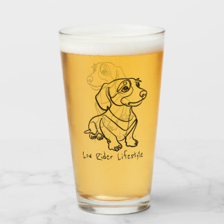 Verre Dessin au trait de teckel - Style de vie Low Rider
