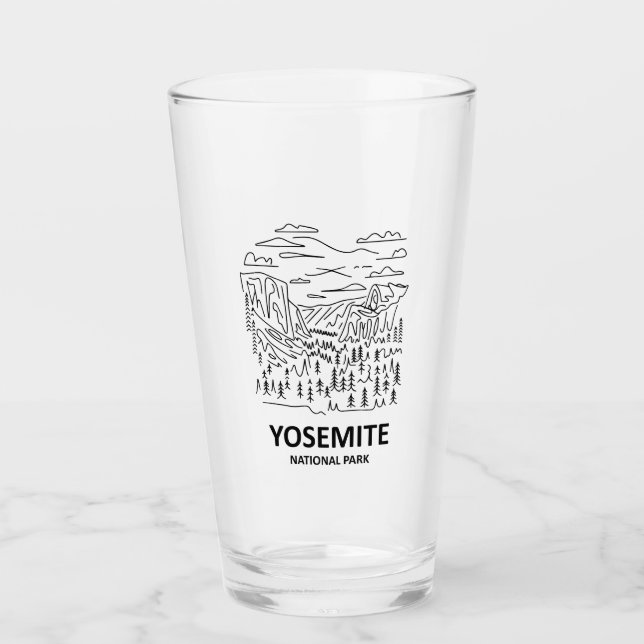 Verre Dessin au trait du Parc national de Yosemite (Devant)