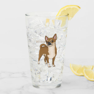 Verre Dessin de Chihuahua pour chien