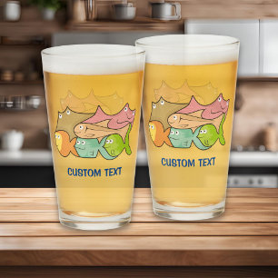Verre Dessins Animés de Poissons