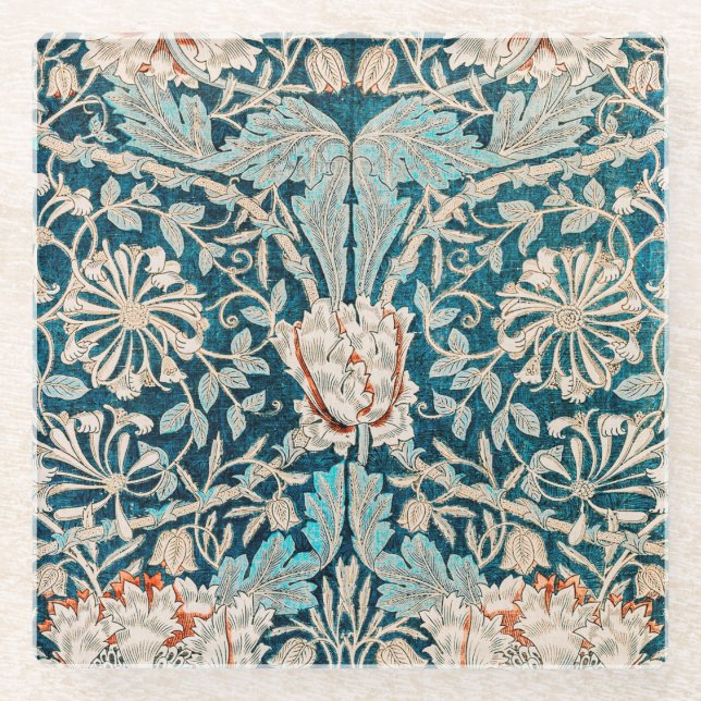 Verre Dessous-de-verre en verre: WILLIAM MORRIS : HONEYS (Devant)