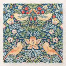 Dessous-de-verre en verre: WILLIAM MORRIS STRAWBER