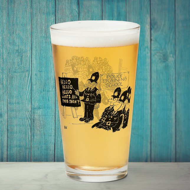 Verre Deux caricatures amusantes de la police (Créateur téléchargé)