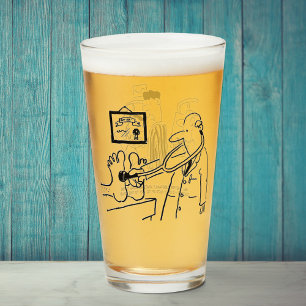 Verre Deux dessins animés drôles sur le thème du médecin