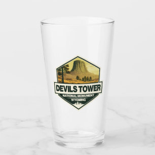 Verre Devils Tower National Monument Voyage Art Vintage